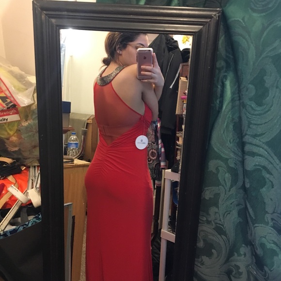 Full length Red prom Dress New w/Tag!!!! - Picture 5 of 7